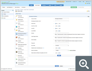 Dashboard gestión de Exchange ActiveSync - MDM MSP