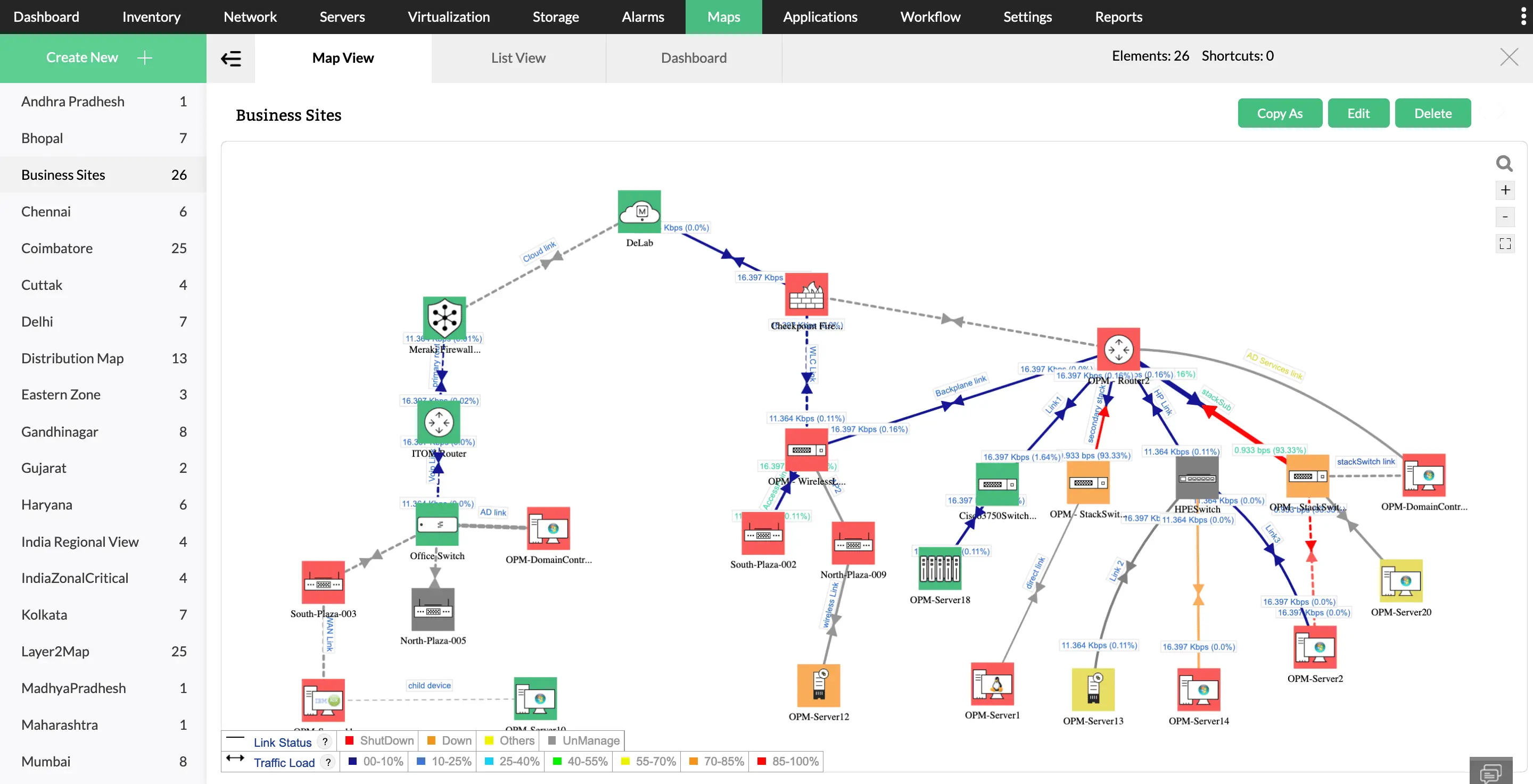 Business view maps