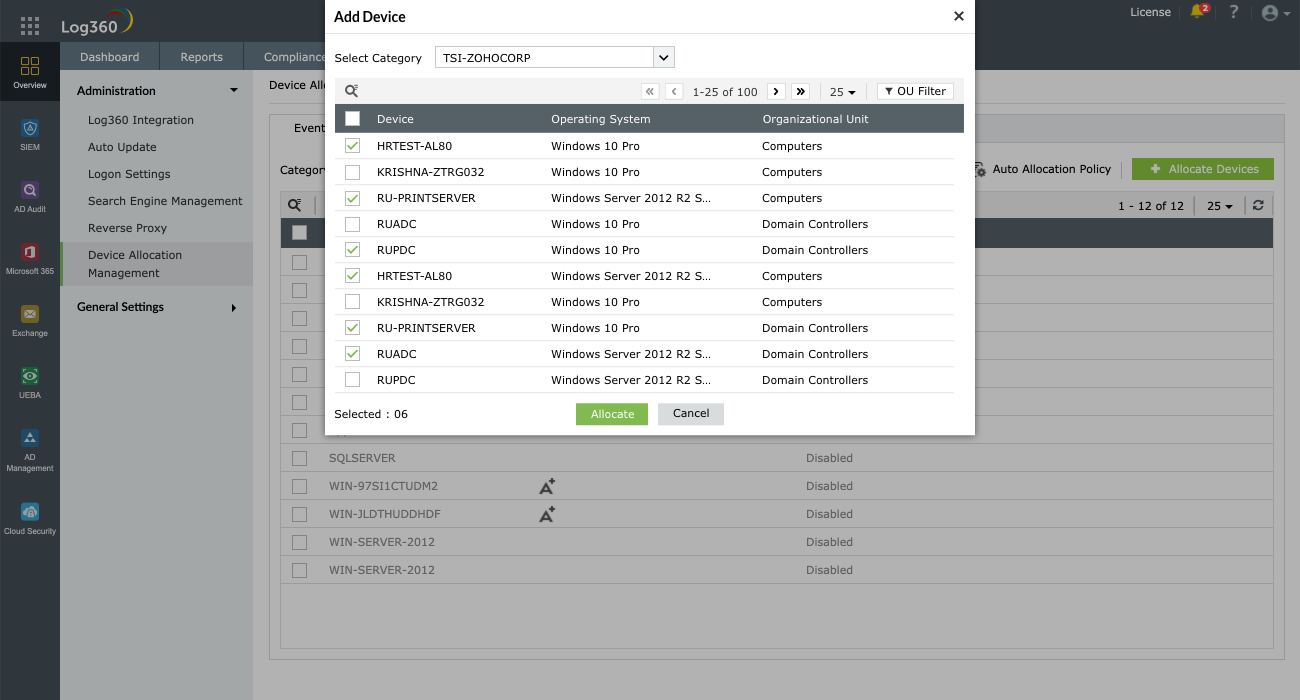 device-allocation-module