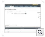 The Daily Email Activities Count by Type report in M365 Manager Plus with a graph showing trends for read, receive, and send email actions over a selected period and a tabular view listing dates and corresponding counts for each activity type