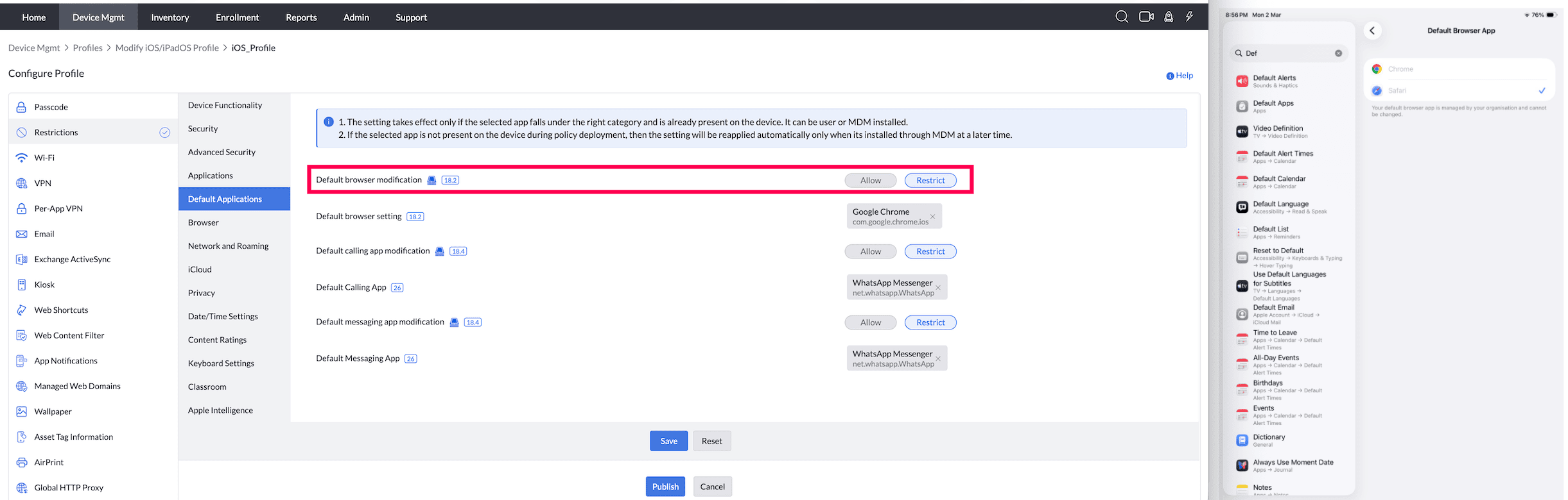 Default Browser Modification