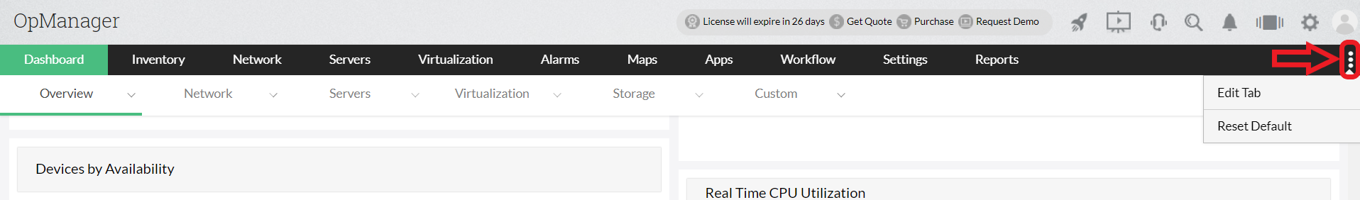 Drag and drop menu / submenu tabs