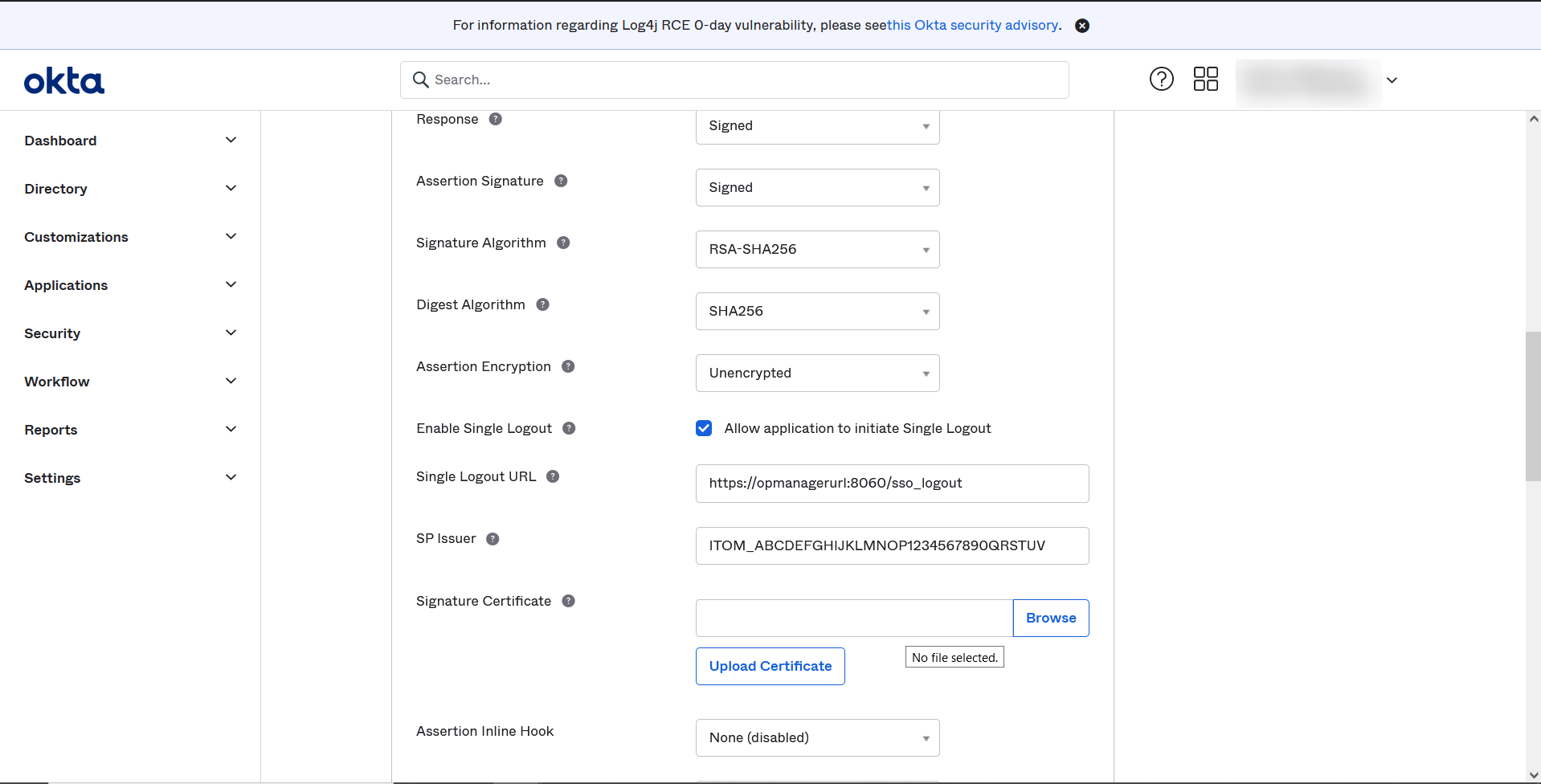 Configure Azure IdP in OpManager