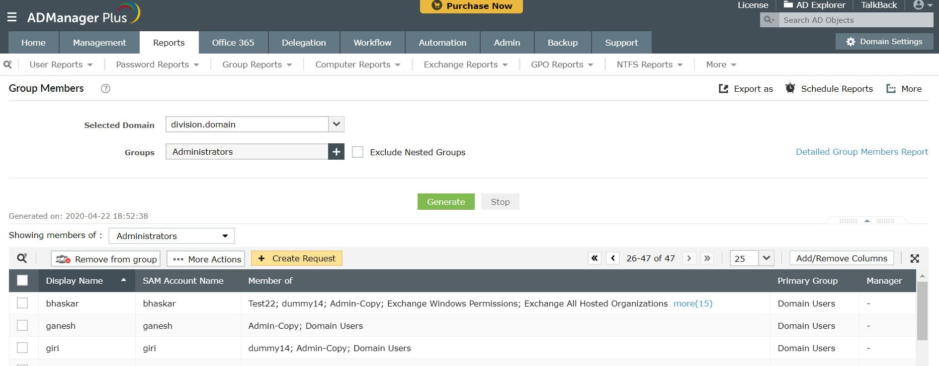 Hoe u leden van een groep in Active Directory kunt weergeven en exporteren  met behulp van PowerShell-scripts?