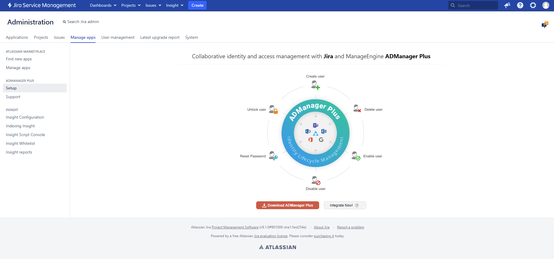 Jira integration settings