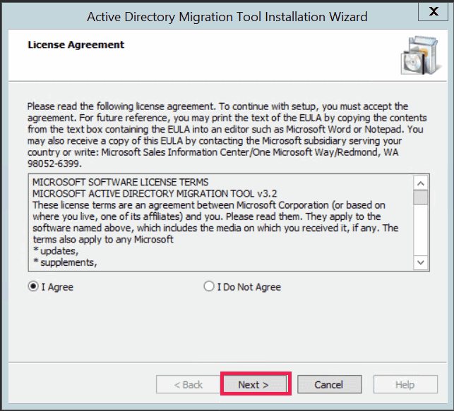 ADMT installation and setup