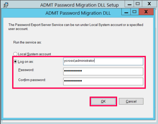 ADMT installation and setup