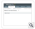 Eliminar unidades organizativas de Active Directory con ADManager Plus