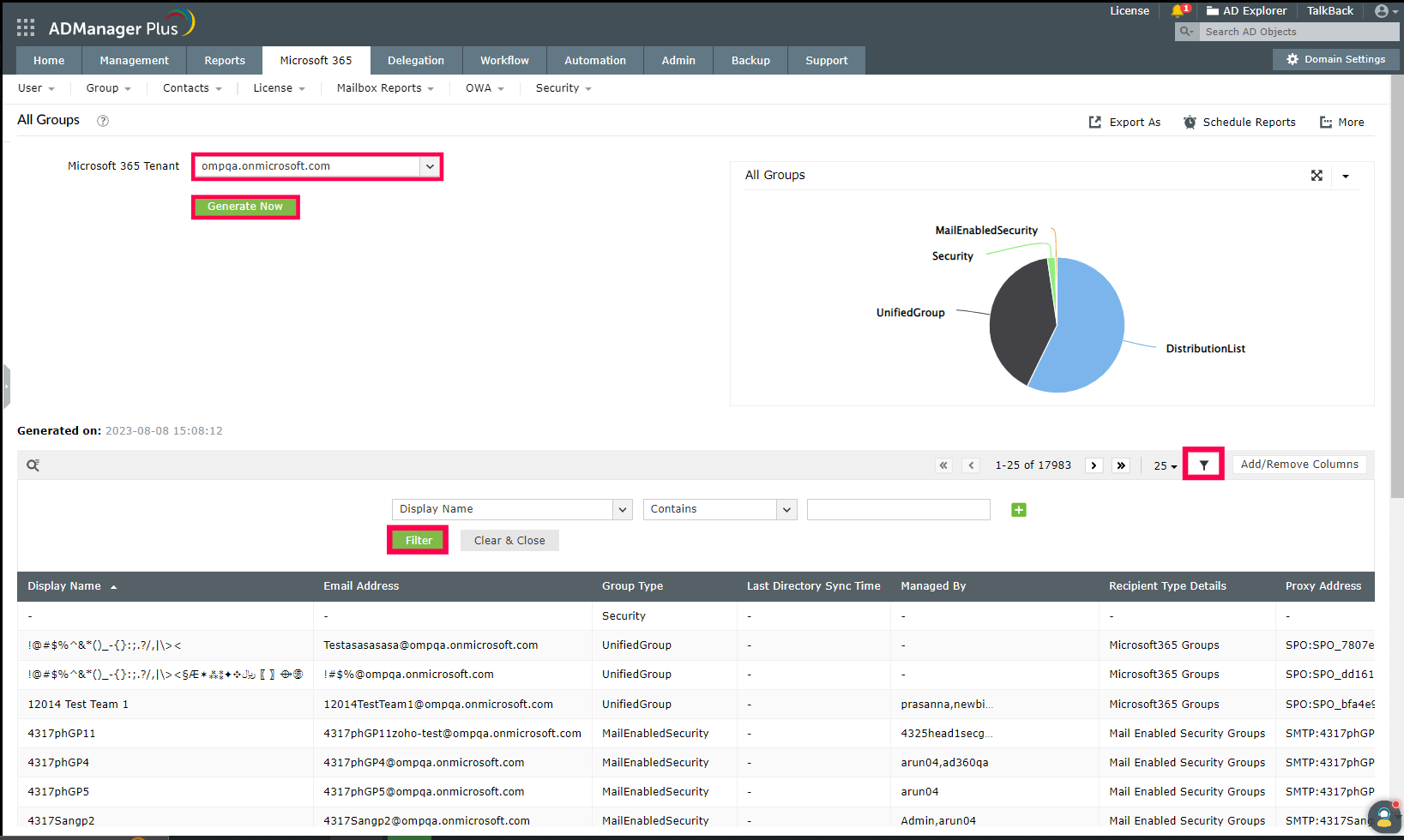 Azure Powershell Get Azureadmsgroup Manageengine Admanager Plus 8859