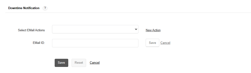 Applications Manager Downtime Scheduler: Configuring downtime schedule Notifications