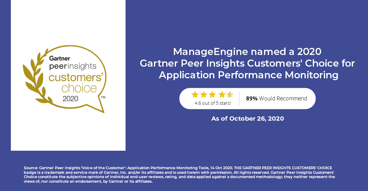 ManageEngine Applications Manager Gartner Peer Insight