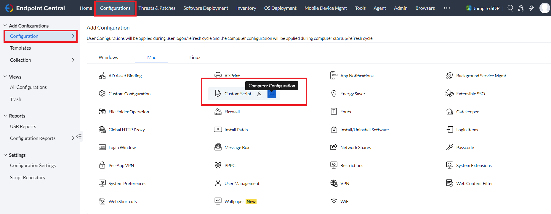 mac computer config navigation