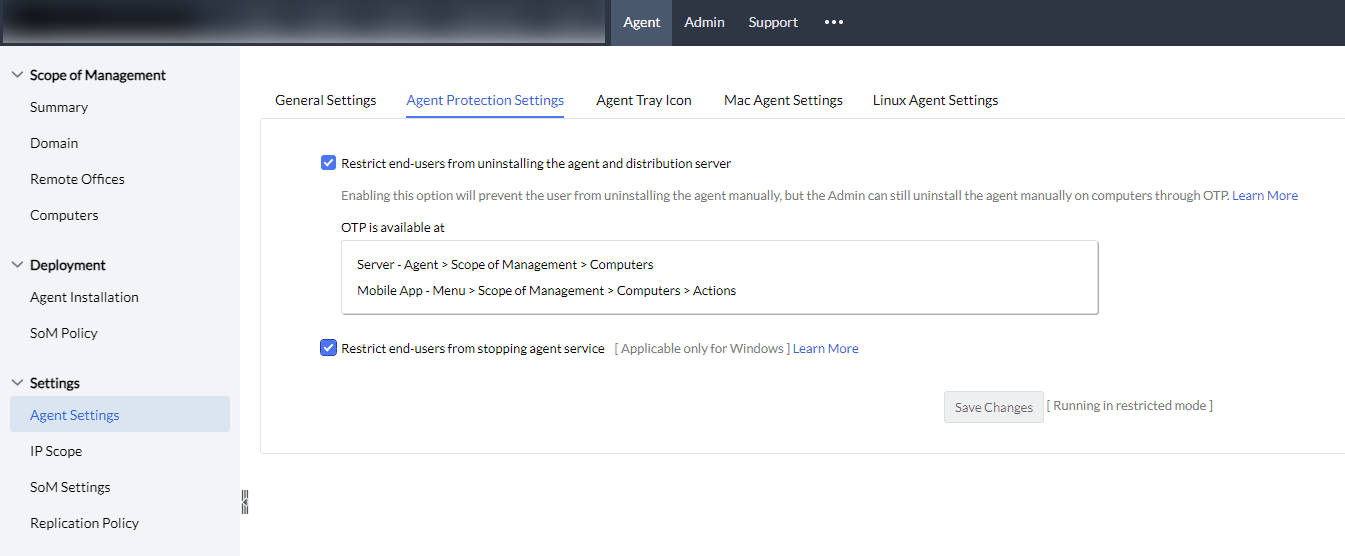 manual agent uninstallation