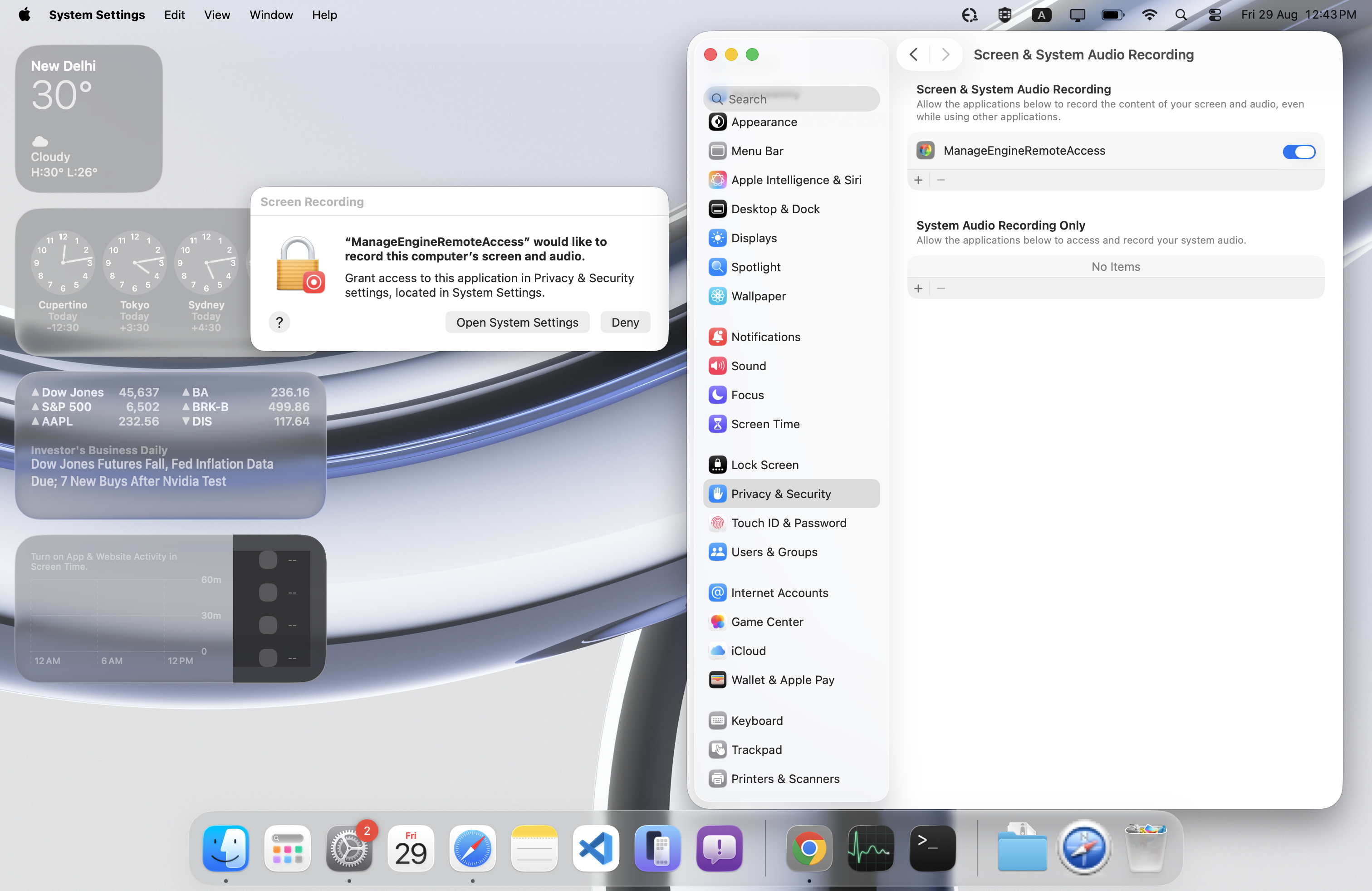 Mac 15 remote control error MAC 10.15 remote control error