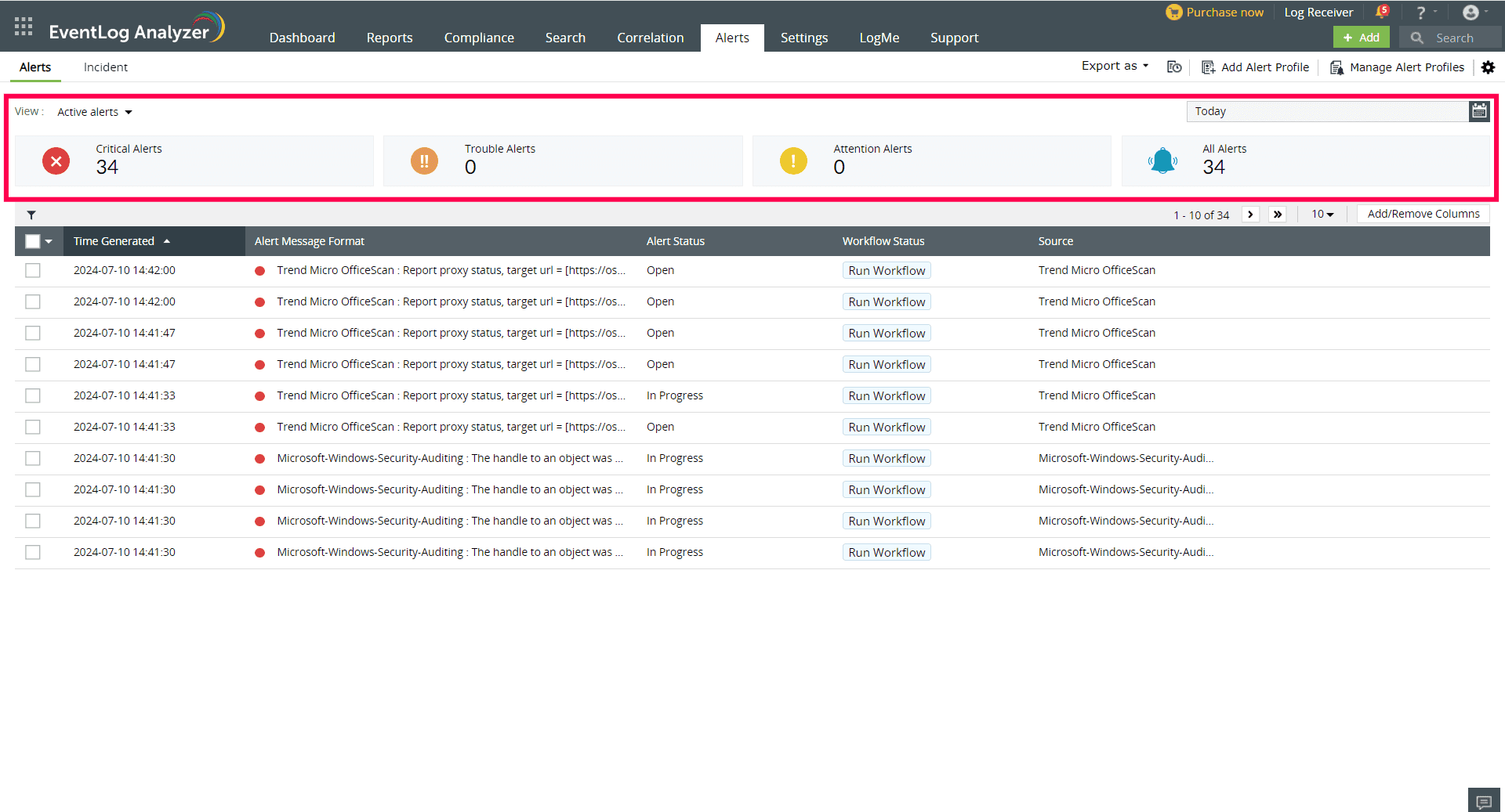 How to delete/update alerts in bulk