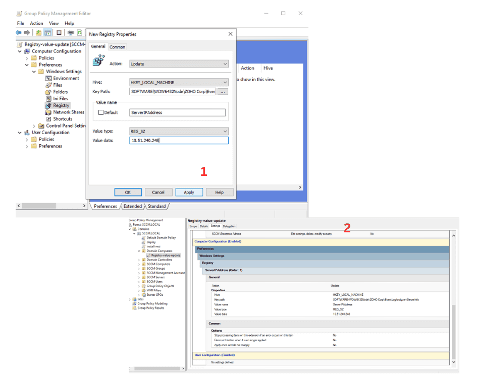 Configurations after changing the EventLog Analyzer server Hostname/IP address