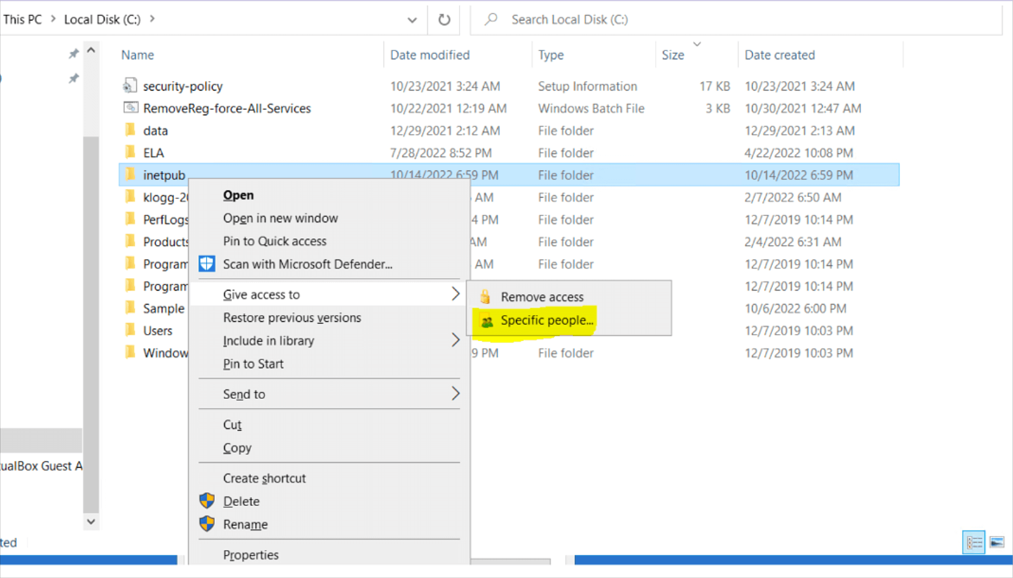 Configuring an IIS site