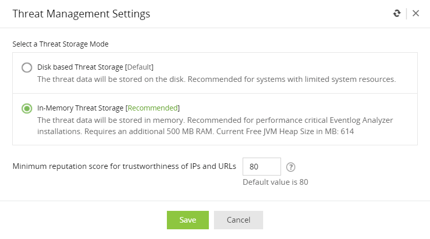 Switching threat stores