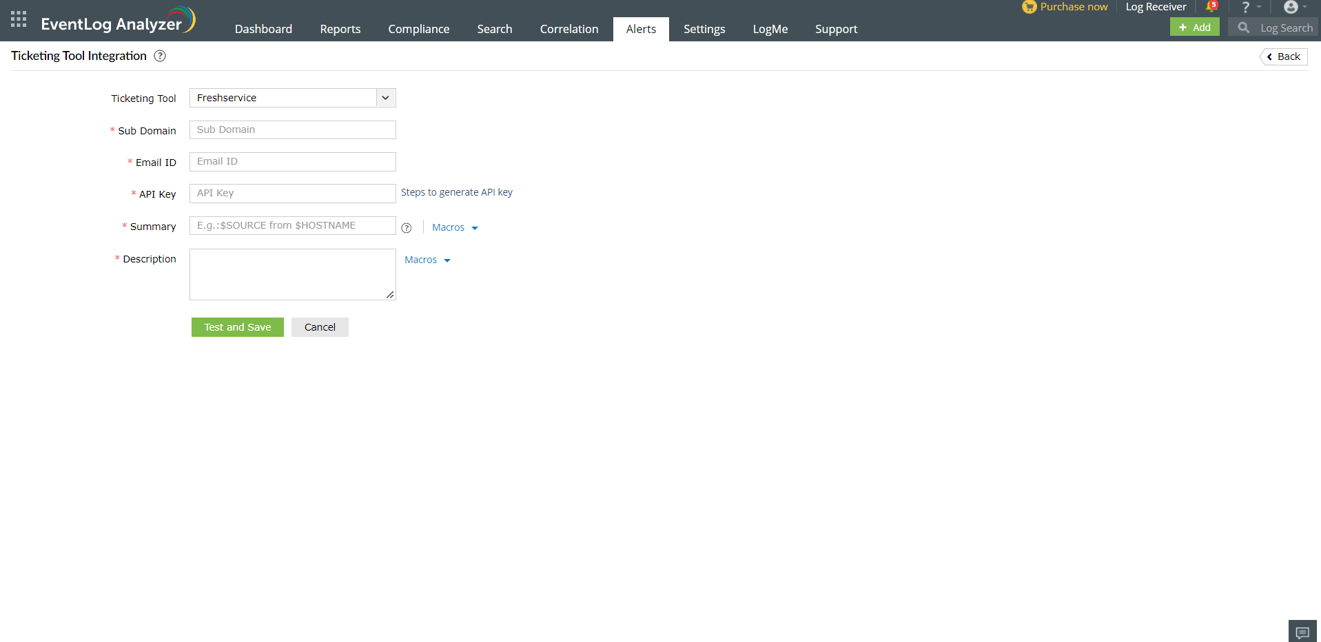 Ticketing Tool Integration