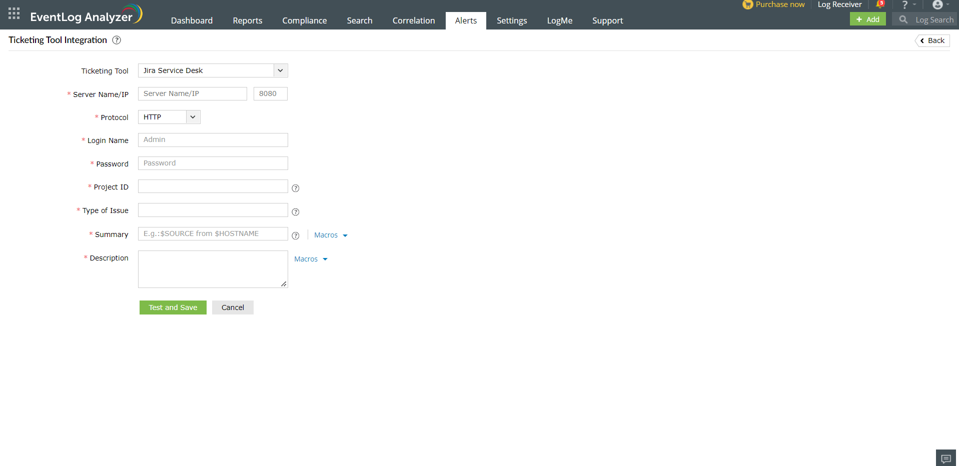 Ticketing Tool Integration