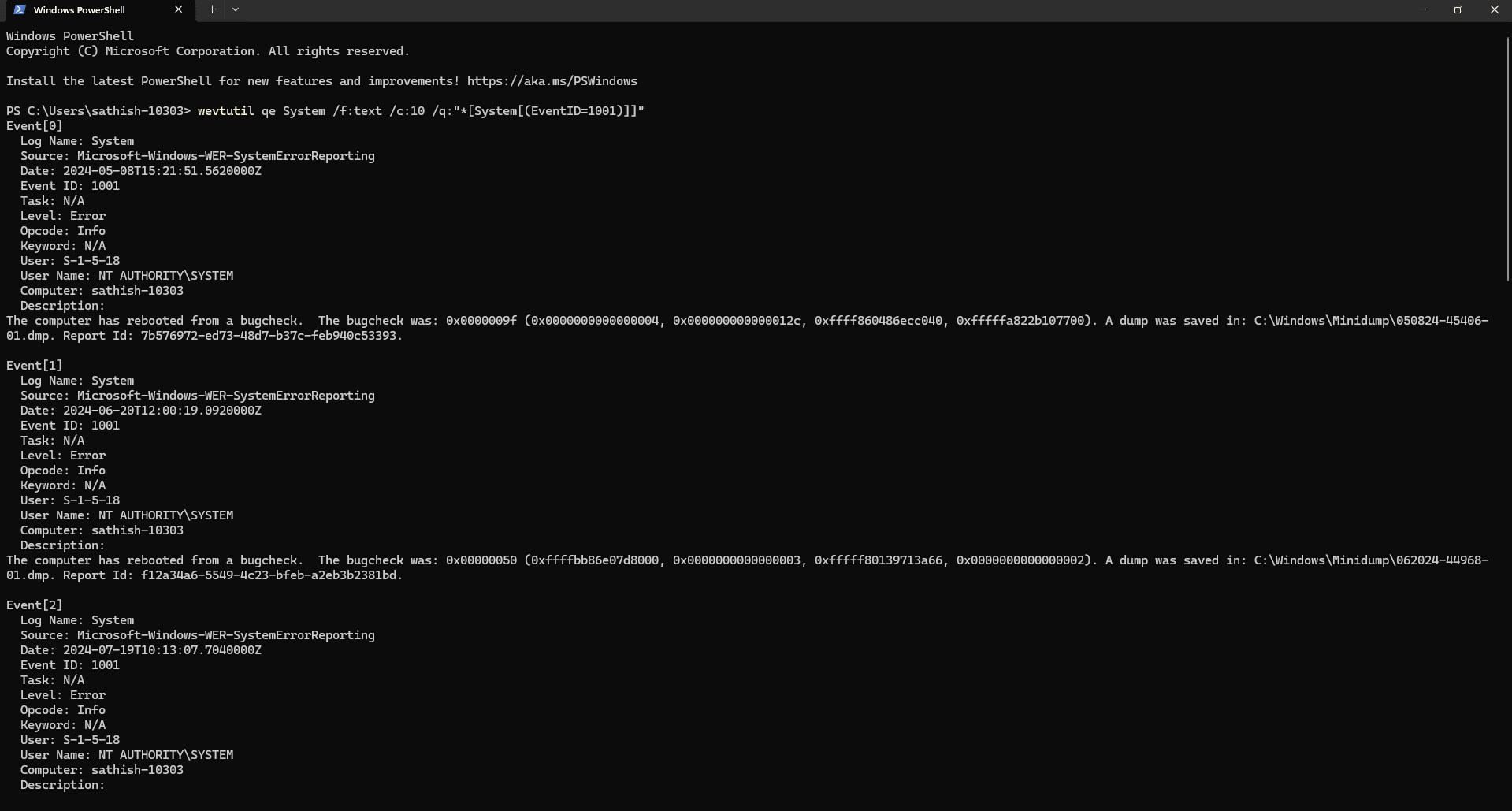 How to Check Windows crash logs | ManageEngine EventLog Analyzer