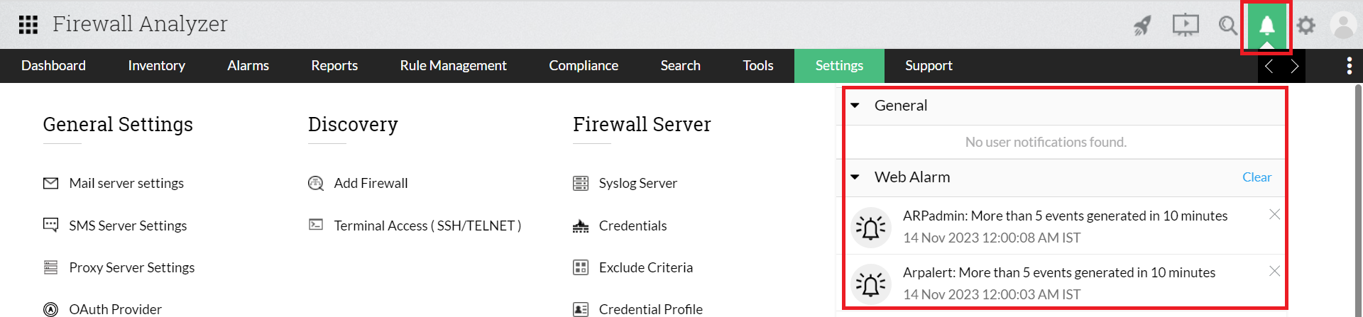 Firewall-Analyzer-web-alarm-Notification-template