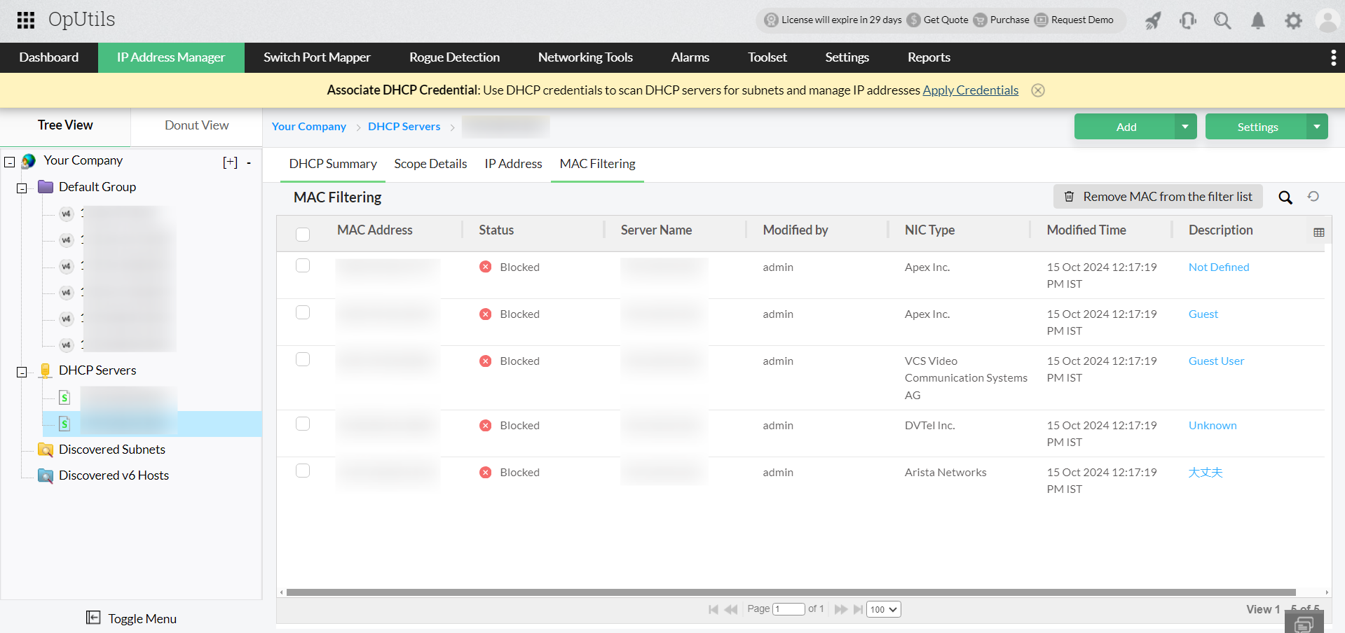 MAC Address Filtering 1