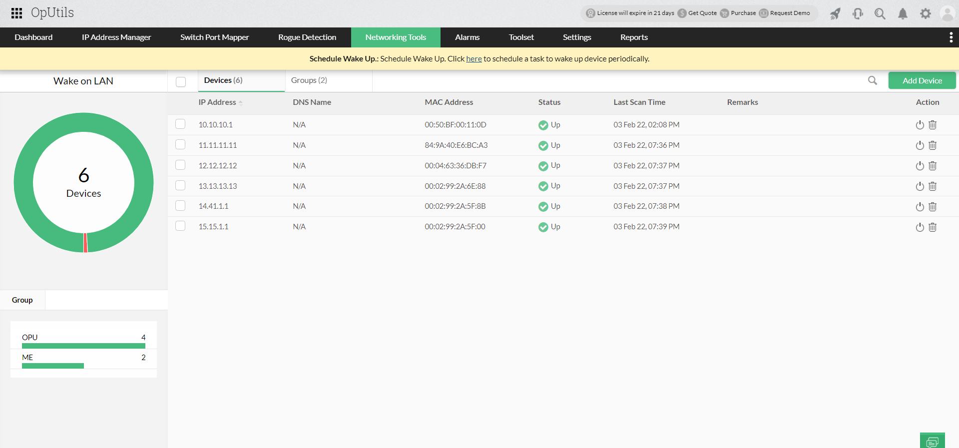 wakeonlan cli tool