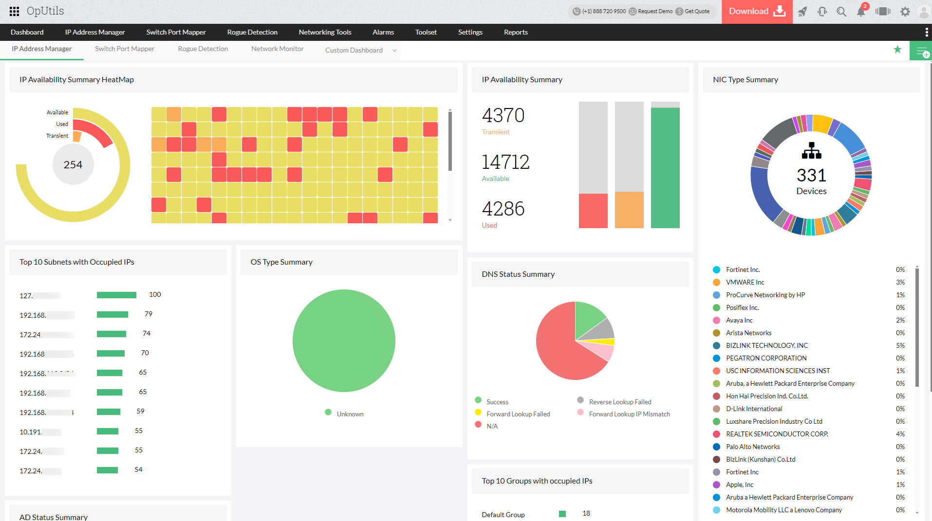 ManageEngine OpUtils Free Edition