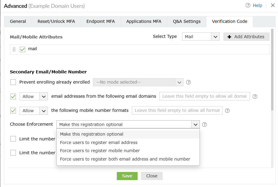 Notification settings in ADSelfService Plus