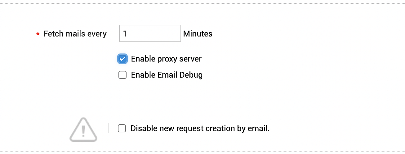 Proxy server configuration