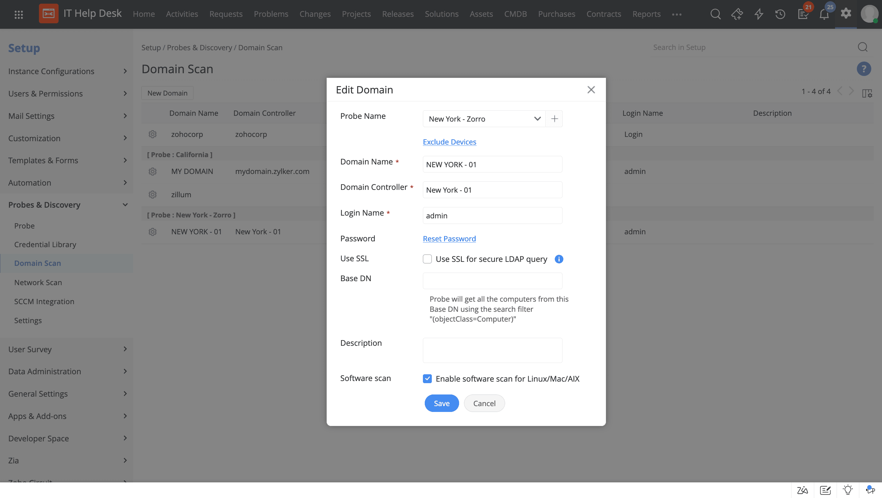 Domain scan