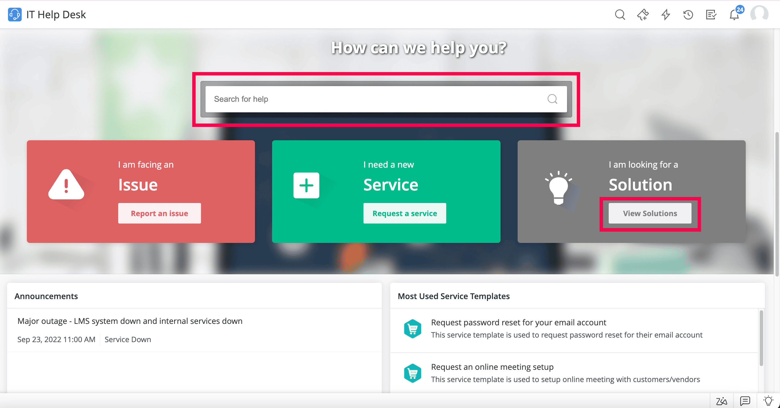 Advanced search in ServiceDesk Plus