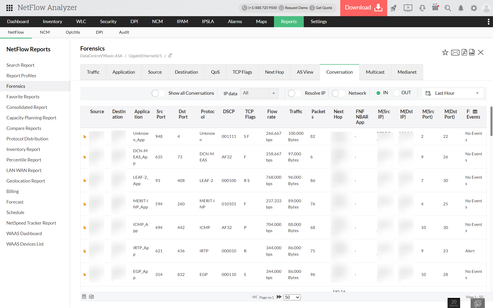 Web Traffic Monitoring Tools - ManageEngine NetFlow Analyzer