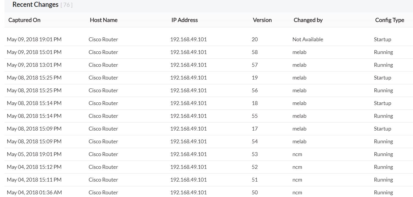 NCCM Software - ManageEngine Network Configuration Manager