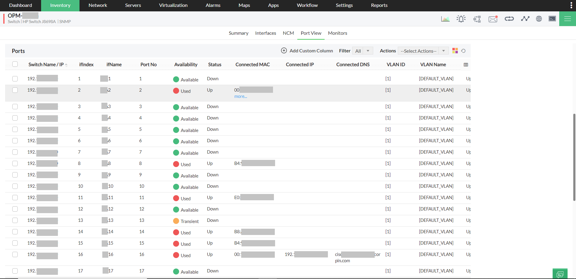 Storage Monitoring Device - ManageEngine OpManager