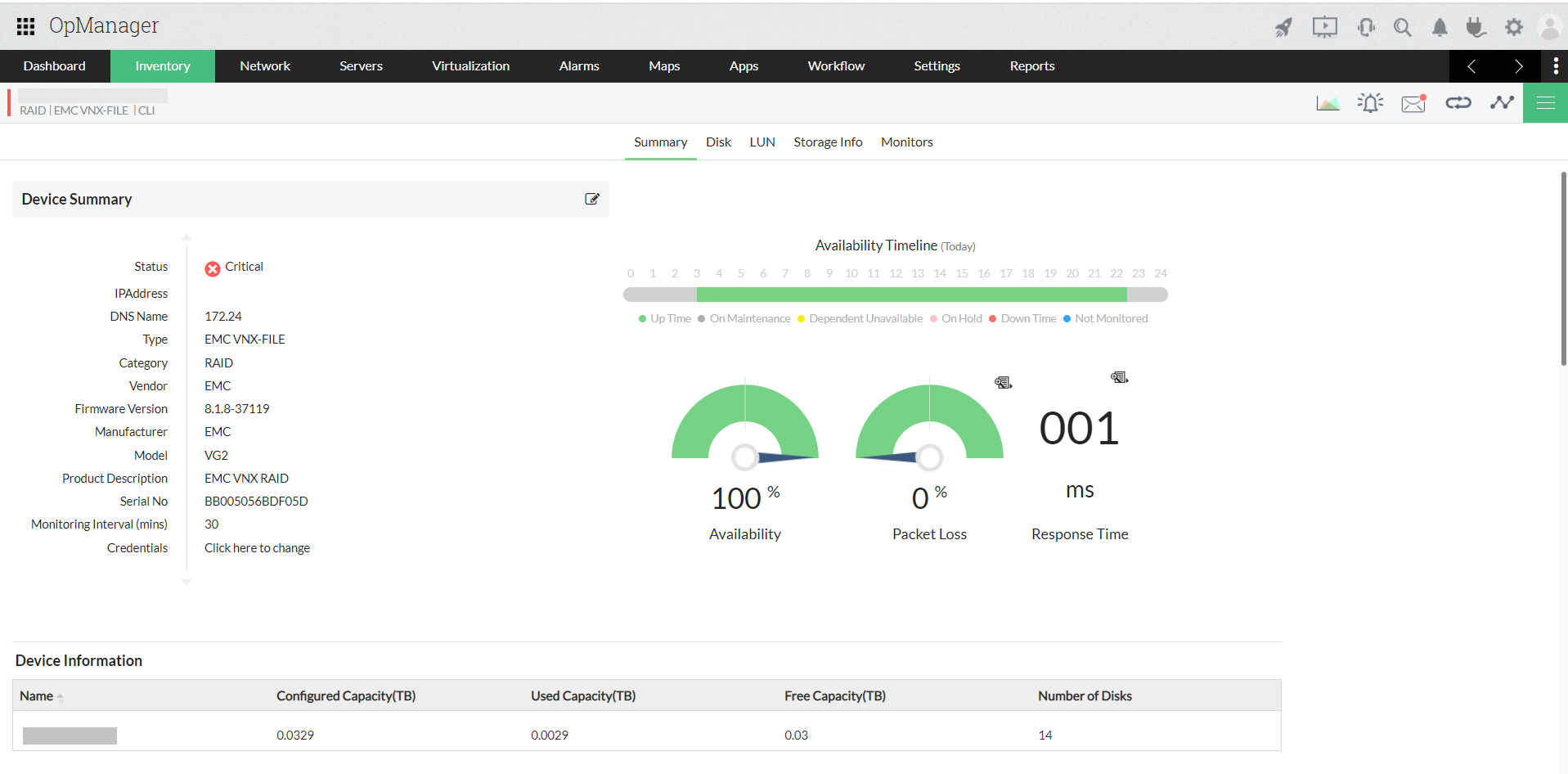 Storage Monitoring - ManageEngine OpManager