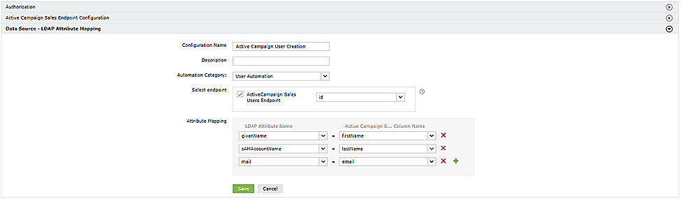 LDAP Attribute Name