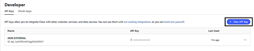 New API Key