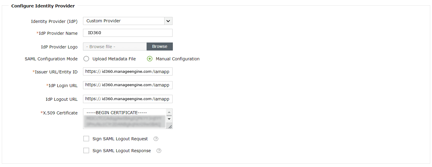 AD360 manual configuration