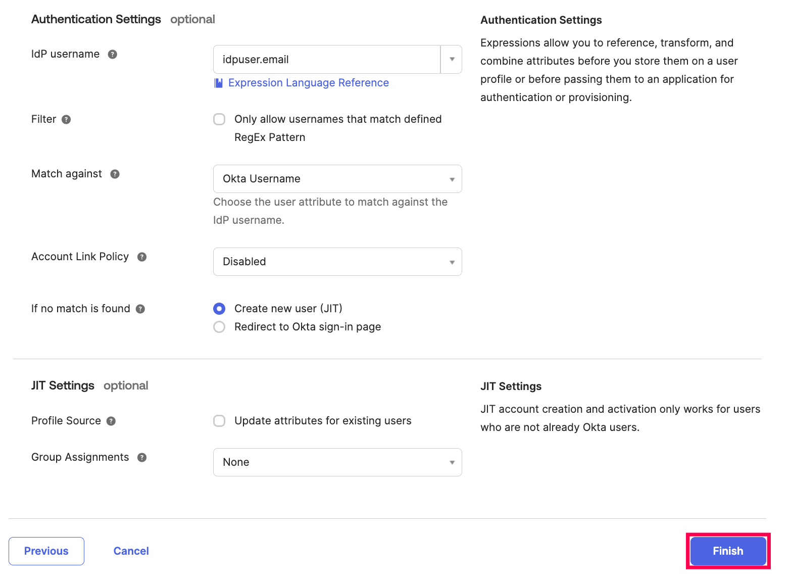 Okta OIDC SSO configuration