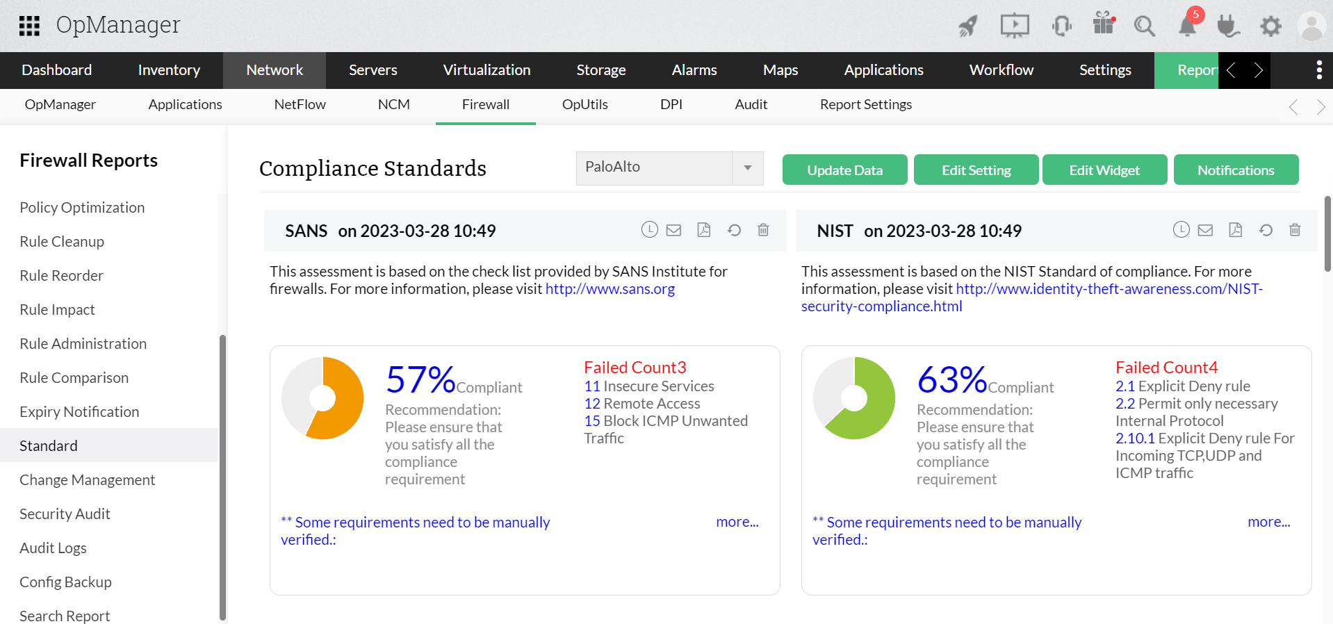 Firewall Analyzer add-on - ManageEngine OpManager