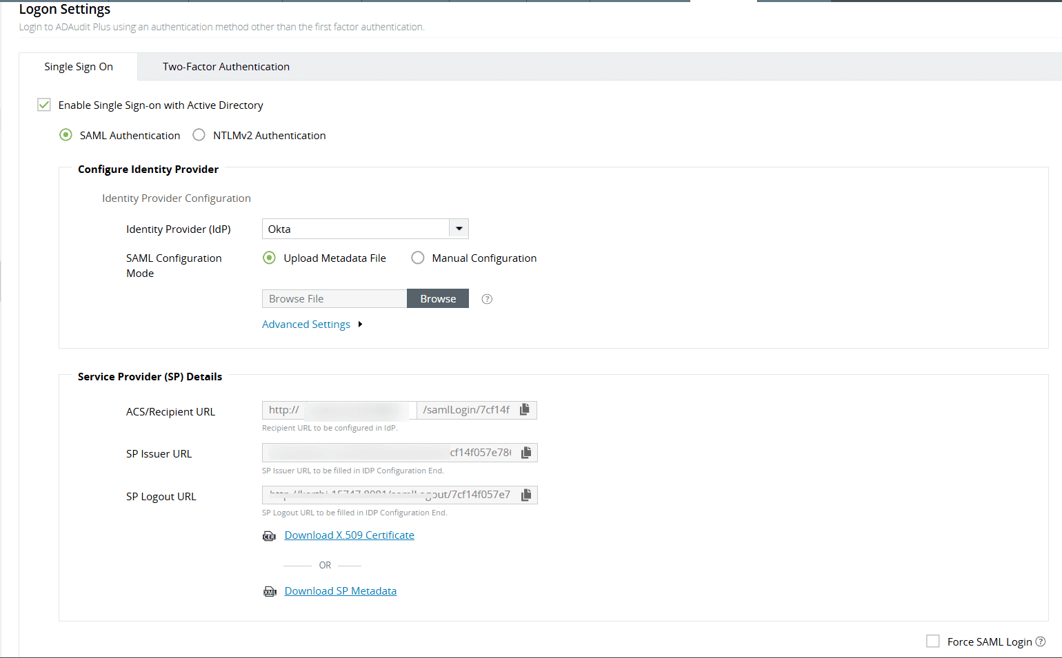 To enable NTLM-based single sign-on