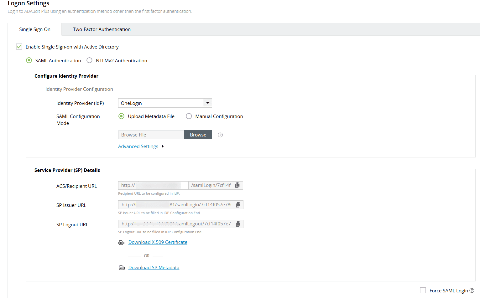 To enable NTLM-based single sign-on