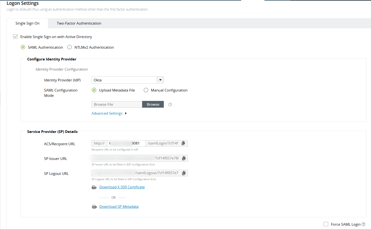 To enable NTLM-based single sign-on