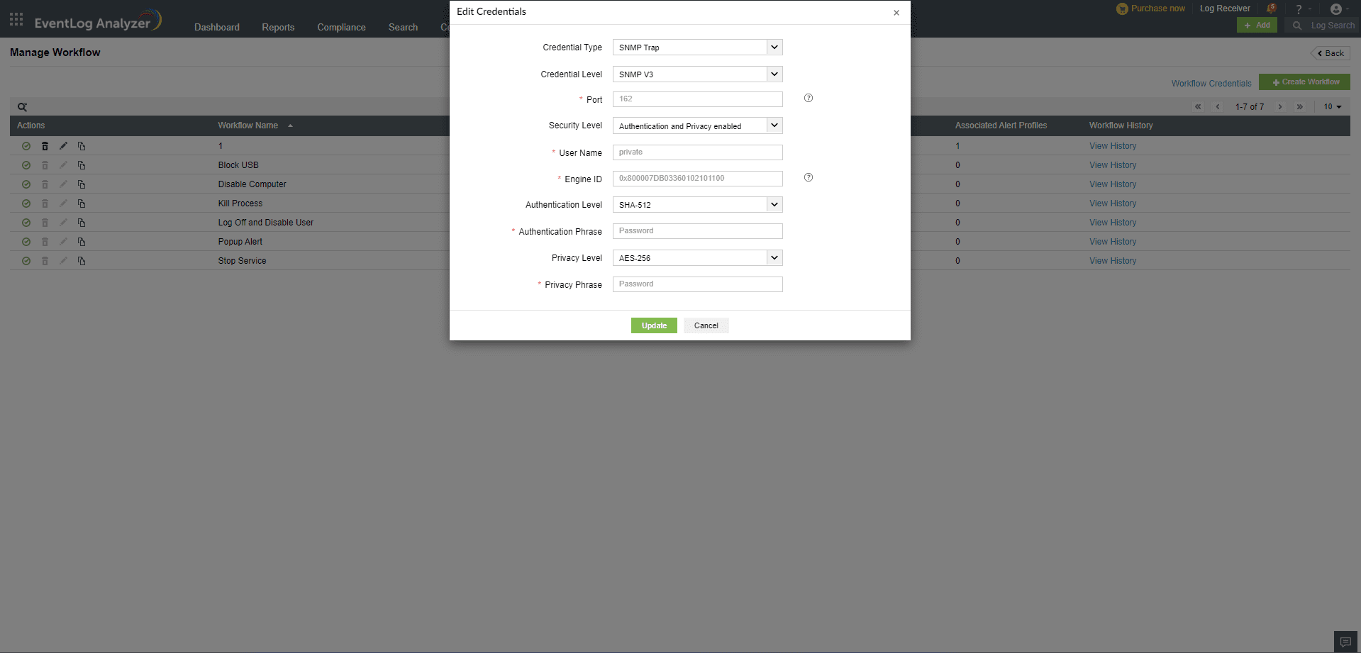 Automating workflows in SNMP TRAP