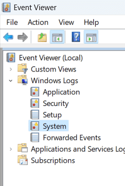 View Windows logs using the Windows Event Viewer