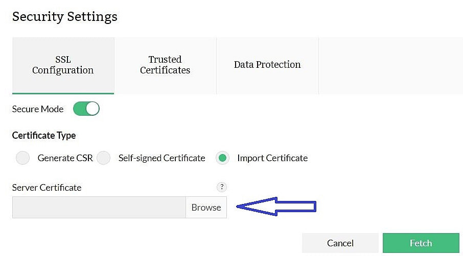 Fetch Certificate