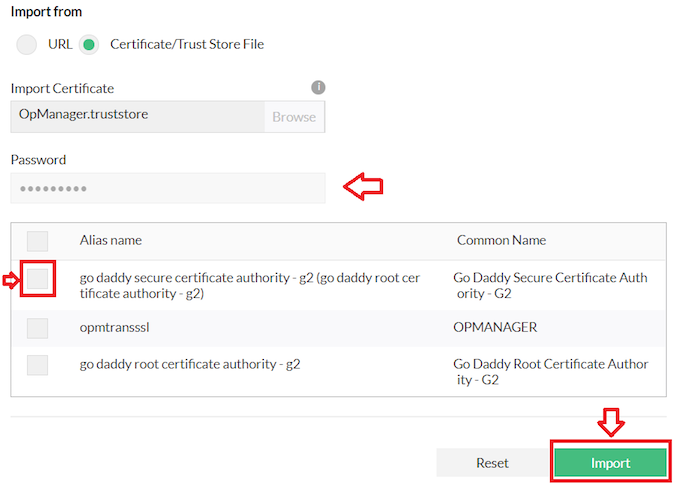 Import Certificates Trusted Store