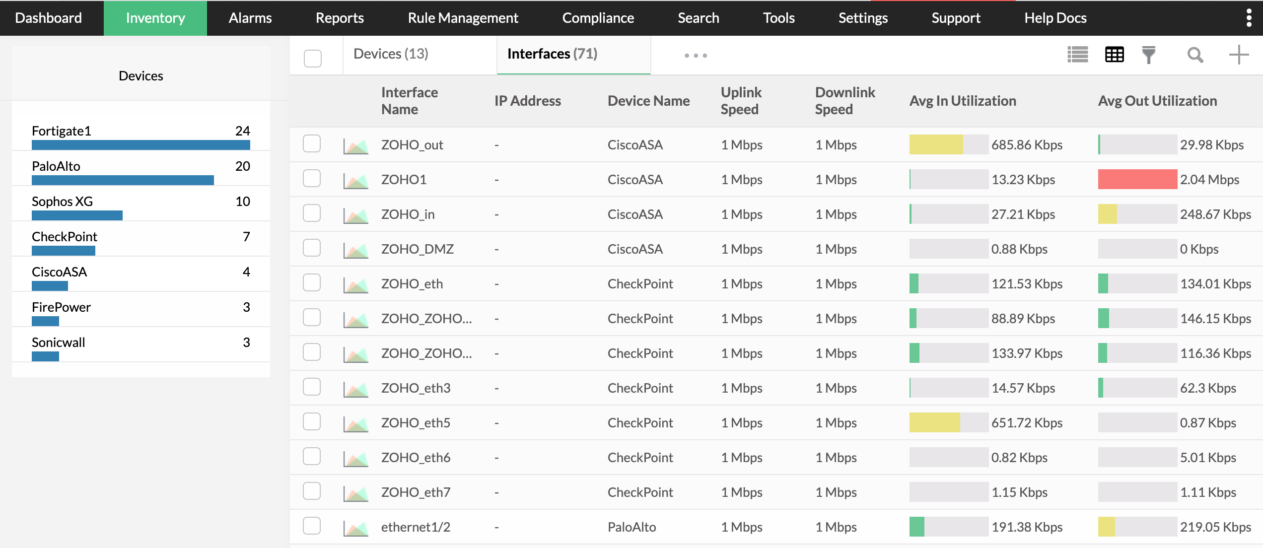 Interfaces header